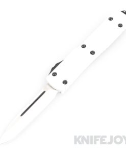 MICROTECH 121-1STD Ultratech OTF Auto Single Edge Drop Point Plain Blade with Storm Trooper Aluminum Handles