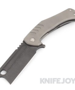 Eric Luther Knives Orphan Flipper Dark Stonewash CPM-154 Blade with Blasted Stonewash Titanium Handles