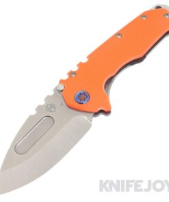 Medford Knives Praetorian G CPM 20CV Tumbled Drop Point Blade with Orange G10 Handle/ Tumbled Spring/ Flamed HW and Clip