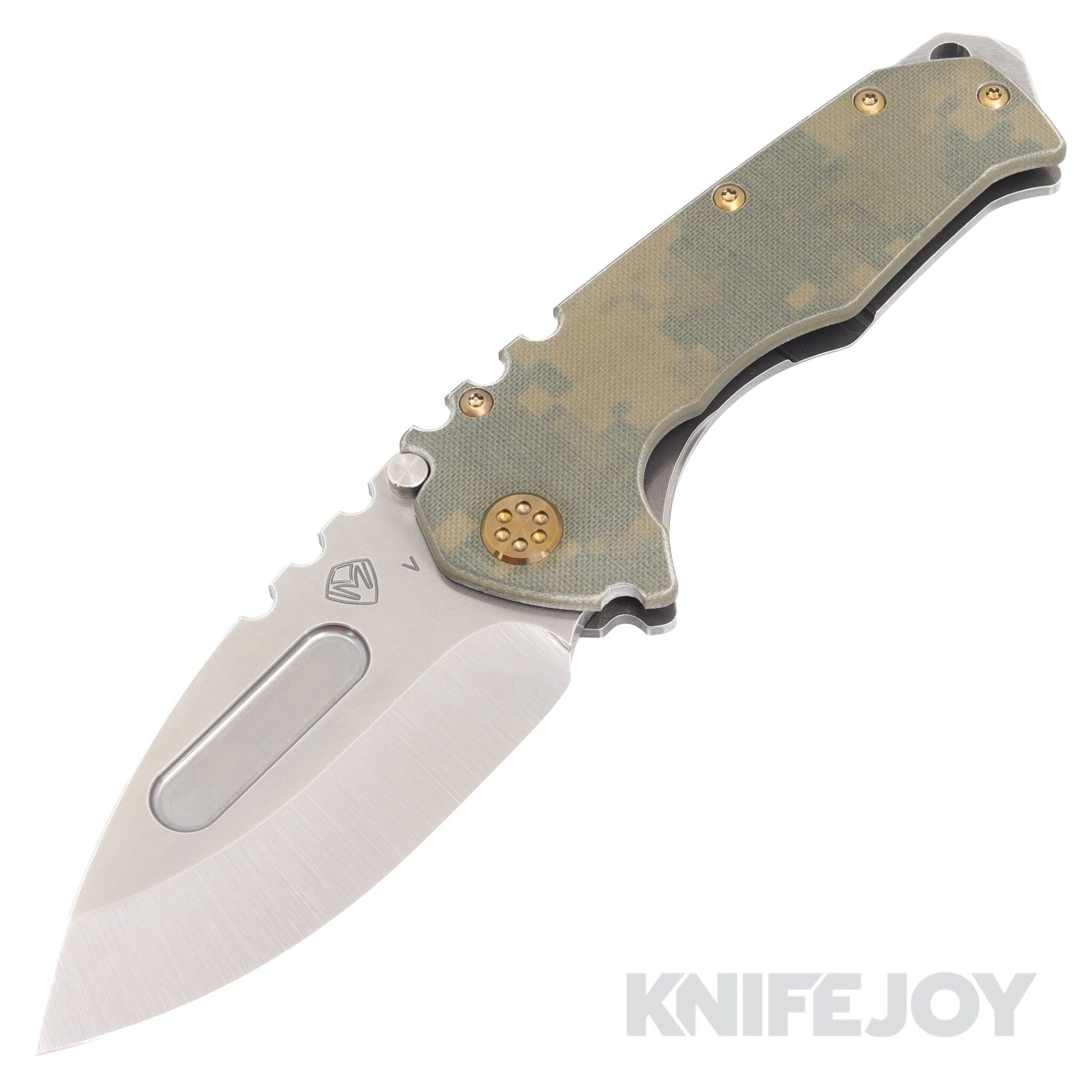 Medford Knives Praetorian G CPM 20CV Tumbled Drop Point Blade with Digi Camo G10 Handle/ Tumbled Spring/ Bronze HW and Clip