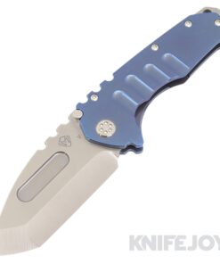 Medford Knives Praetorian "T" CPM 20CV Tumbled Tanto Blade with Blue Handles/ Standard Hardware and Clip