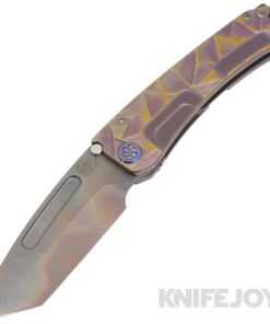 Medford Knives Marauder-H S45VN Vulcan Tanto Blade with Rootbeer & Bronze Stained Glass Handles/ Flamed Hardware and Clip