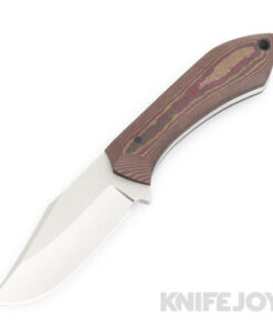 Boatright Bladeworks Custom Esker-M Knife Nitro V Tumbled Blade with Slane Richlite Handles/ Black Canvas Hardware