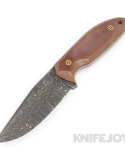 Boatright Bladeworks Custom Gulch Knife Alabama Damascus Blade with Vintage Natural Micarta Handles/ Mosaic Hardware