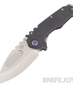 Medford Knives Praetorian G CPM 20CV Tumbled Drop Point Blade with Black G10 Handle/ Tumbled Spring/ Flamed HW and Clip KJ Exclusive