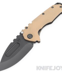 Medford Knives Praetorian G CPM 20CV PVD Drop Point Blade with Coyote G10 Handle/ Bronze Spring/ PVD HW and Clip KJ Exclusive