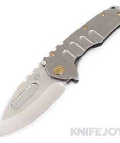 Medford Knives Praetorian "T" CPM 20CV Tumbled Drop Point Blade with Tumbled Handles/ Bronze Hardware and Clip KJ Exclusive