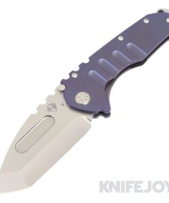 Medford Knives Praetorian "T" CPM 20CV Tumbled Tanto Blade with Violet Handles/ Standard Hardware and Clip KJ Exclusive
