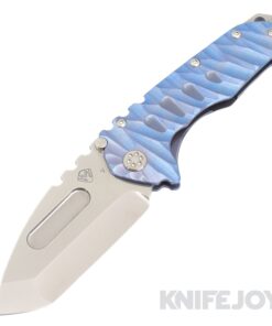 Medford Knives Praetorian "T" CPM 20CV Tumbled Tanto Blade with Blue Predator Handles/ Standard Hardware and Clip KJ Exclusive