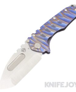 Medford Knives Praetorian "T" CPM 20CV Tumbled Tanto Blade with Bronze/ Violet Predator Handles/ Standard Hardware and Clip KJ Exclusive