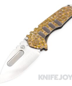 Medford Knives Praetorian "T" CPM 20CV Satin Drop Point Blade with Bronze P&V Handles/ Bronze Hardware and Clip KJ Exclusive