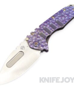Medford Knives Praetorian "T" CPM 20CV Satin Drop Point Blade with Violet P&V Handles/ Flamed Hardware and Clip KJ Exclusive