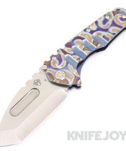 Medford Knives Praetorian "T" CPM 20CV Tumbled Tanto Blade with Flamed Blues Tsunami Handles/ Blue Spring/ Flamed Galaxy Clip KJ Exclusive