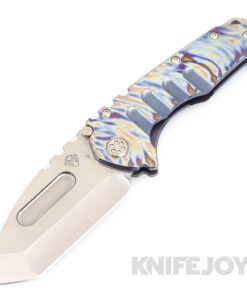 Medford Knives Praetorian "T" CPM 20CV Tumbled Tanto Blade with Flamed Blues Galaxy Handles/ Blue Spring/ Flamed Galaxy Clip KJ Exclusive