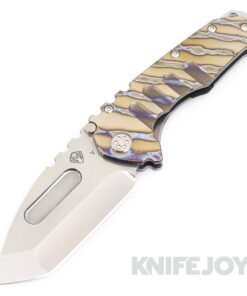 Medford Knives Praetorian "T" CPM 20CV Tumbled Tanto Blade with Flamed Silver Stripes Handles/ Tumbled Spring/ Standard HW and Clip KJ Exclusive