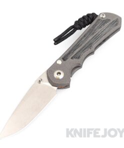 Chris Reeve Knives Small Inkosi Drop Point Magnacut Blade with Black Canvas Micarta Inlay/ Titanium Handles