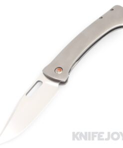 Foster SO CAL Knives Custom Swordfish Framelock Folder Hand Rubbed CPM 154 Clip Point Blade with Titanium Ceramic Blasted Handles