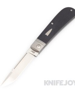 Esnyx Silver Line Tarpon Slipjoint Hand Rubbed Satin Blade with Bead Blast Titanium/ Black G10 Diamond Texture Handles/ Bead Blast Titanium Tarpon