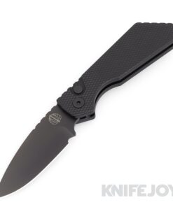 Pro-tech Knives PT207 Pro-Strider PT+ Auto DLC Magnacut Blade with Solid Black Textured Handles