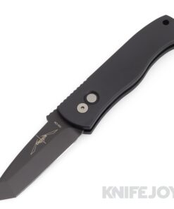 Pro-tech Knives E7T03 Emerson CQC7 Tanto DLC Blade Auto with Black Handle Knife