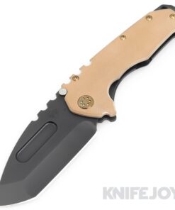 Medford Knives Praetorian G CPM 20CV PVD Tanto Blade with Coyote G10 Handle/ PVD Spring/ Bronze HW and Clip KJ Exclusive