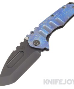Medford Knives Praetorian "T" CPM 20CV PVD Tanto Blade with Flamed Blues Galaxy Handles/ PVD HW and Blues Clip KJ Exclusive