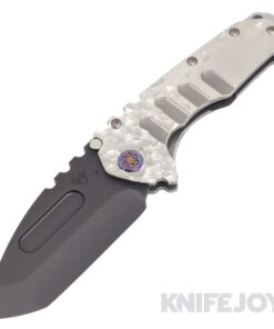 Medford Knives Praetorian "T" CPM 20CV PVD Tanto Blade with Silver Faced Falling Leaf Handles/ Flamed HW and Clip KJ Exclusive