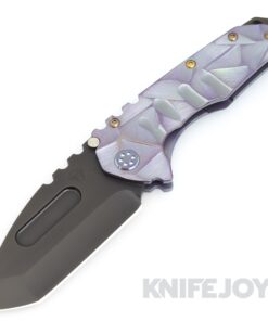 Medford Knives Praetorian "T" CPM 20CV PVD Drop Point Blade with Dual Ano Stained Glass Handles/ Maker's HW and Clip KJ Exclusive