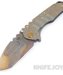 Medford Knives Praetorian "T" S45VN Vulcan Tanto Blade with BB/ Cement with Ano Dragon Skin Handles/ Maker's Hardware and Clip