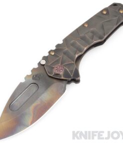 Medford Knives Praetorian "T" S35VN Vulcan Drop Point Blade with PVD Rose Stained Glass Handles/ Rose Stained Glass Spring/ Rose Hardware and Clip