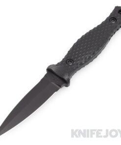 Les George Knives Galvo Dagger 3V Black Cerakote Blade with Black Diamond G10 Handles/ Leather Sheath