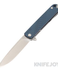Medford Knives M-48 S45VN Tumbled Blade with Blue Handle/ Tumbled Spring/ Standard HW and Clip