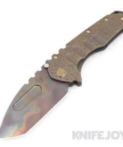 Medford Knives Praetorian "T" S45VN Vulcan Tanto Blade with BB/ Brush Bronze ANO Cobblestone Handles/ Bronze Hardware and Clip