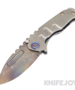 Medford Knives Micro Praetorian T S45VN Vulcan Drop Point Blade with Tumbled Handles/ Flamed HW and Clip