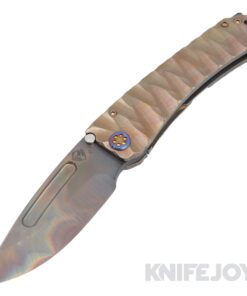 Medford Knives Marauder-H (Full Sized Handles) S45VN Vulcan Drop Point Blade with Rootbeer Predator Handles/ Flamed Hardware and Clip