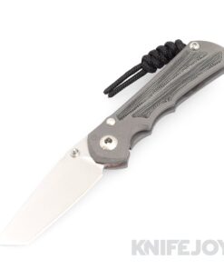 Chris Reeve Knives Small Inkosi Tanto Plain Magnacut Blade with Black Canvas Micarta Inlay Titanium Handles