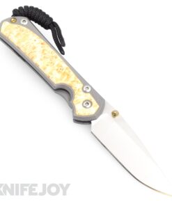 Chris Reeve Knives Small Sebenza 31 Left Handed Drop Point Magnacut Blade with Box Elder Inlay Titanium Handles