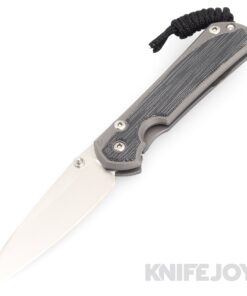 Chris Reeve Knives Small Sebenza 31 Plain Insingo Magnacut Blade with Black Canvas Micarta Inlay Glass Blasted Titanium Handles Knife
