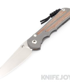 Chris Reeve Knives Large Inkosi Insingo Plain Magnacut Blade with Natural Canvas Micarta Inlay Titanium Handles Knife