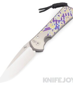 Chris Reeve Knives Large Sebenza 31 Drop Point Magnacut Blade with Unique Graphic Titanium Handles