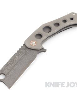Eric Luther Knives Orphan Flipper Magnacut Core Blade with Speed Hole Titanium Handles/ Dark Etched