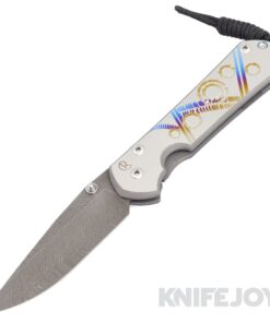 Chris Reeve Knives Large Sebenza 31 Drop Point Ladder Damascus with Unique Graphic Design Handle
