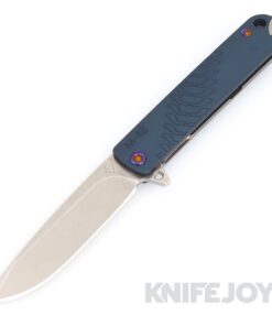 Medford Knives M-48 S45VN Tumbled Blade with Blue Handle/ Tumbled Spring/ Flamed HW and Standard Clip