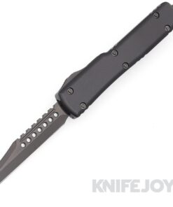 MICROTECH 419W-1DLCTSH UTX-70 OTF Signature Series Auto WARHOUND Shadow DLC Standard Blade with Black Aluminum Handles/ DLC Hardware