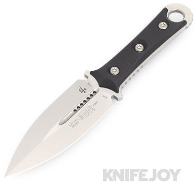 MICROTECH 201-10 SBD Collab w/ Borka Blades Stonewash Double Edge Dagger Fixed Blade with Milled G10 Handles