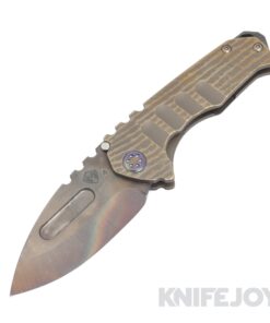 Medford Knives Praetorian Genesis "T" S45VN Vulcan Drop Point Blade with Bronze Water Ripples Handles/ Flamed Hardware and Clip
