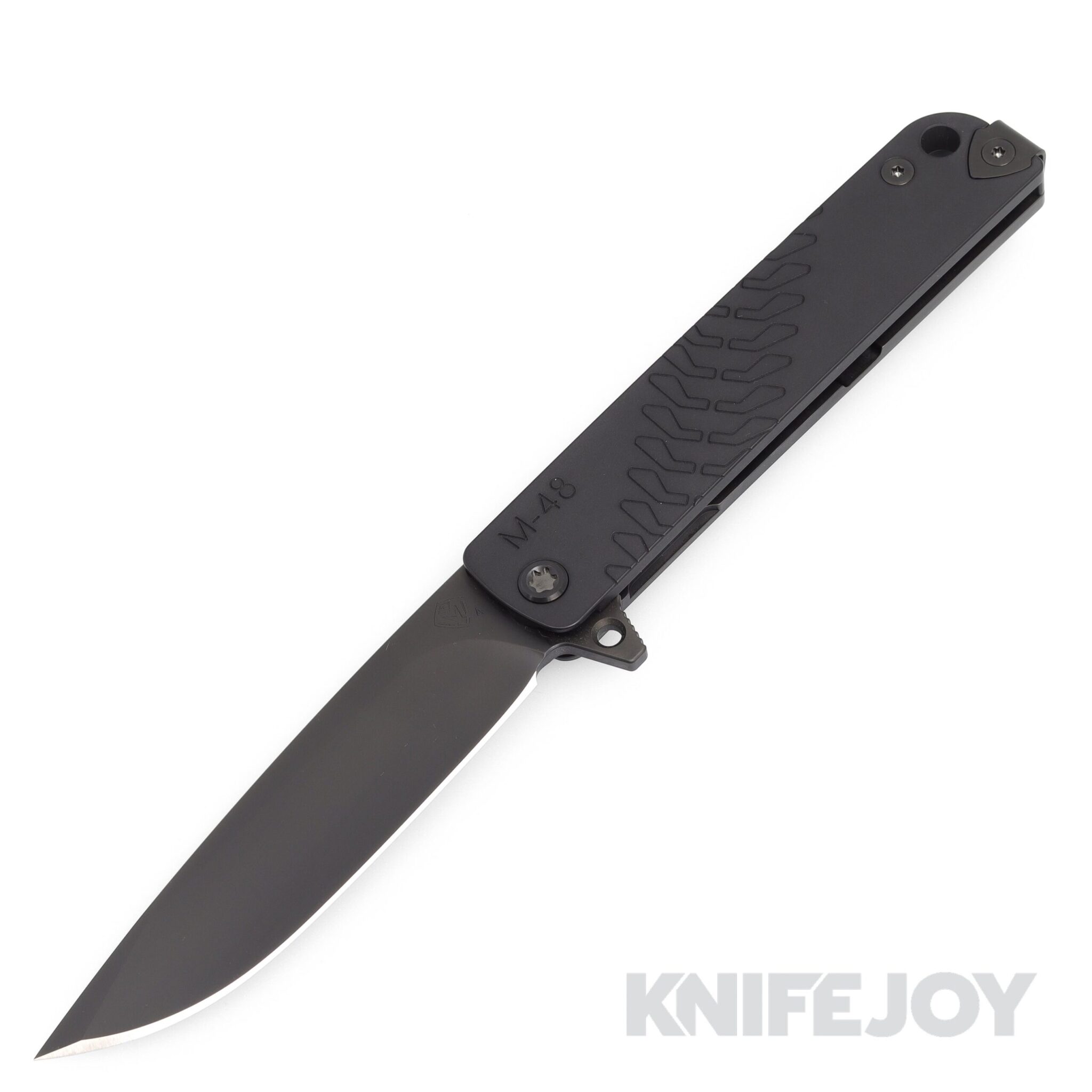 Medford Knives M-48 S45VN PVD Blade with Black Handle/ PVD Spring/ PVD Hardware/ PVD Clip