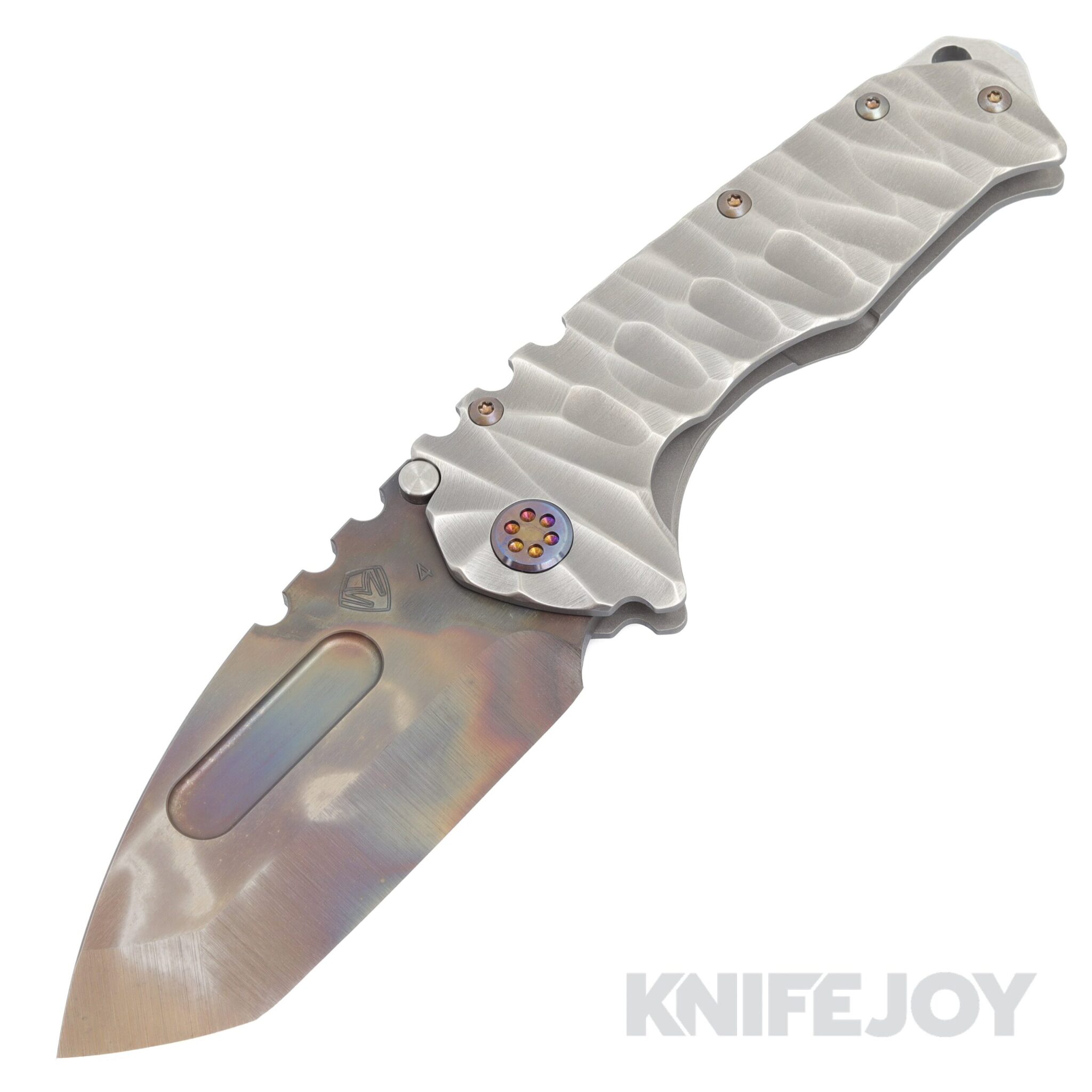 Medford Knives Praetorian "T" S45VN Vulcan Tanto Blade with BB/Silver Predator Handles/ Flamed Hardware and Clip