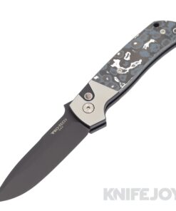Pro-tech Knives ATCF USN Special Custom .012 Terzuola Design DLC Magnacut Blade with 2-Tone DLC Steel Frame/ Satin Frame and Hardware / MOP Button