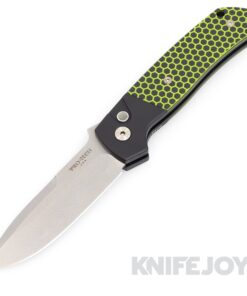 Pro-tech Knives ATCF USN Special Custom Terzuola Design Stonewash Magnacut Blade with Black/ Green Honeycomb G10 Inlay Handles/ 3D Ti Clip